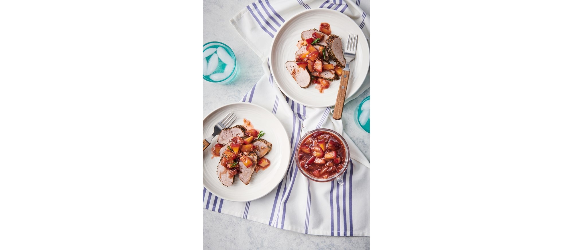 Easy and delicious Pork Tenderloin with Plum Chutney  recipe using the Convection Roast Mode setting of your Wolf Oven