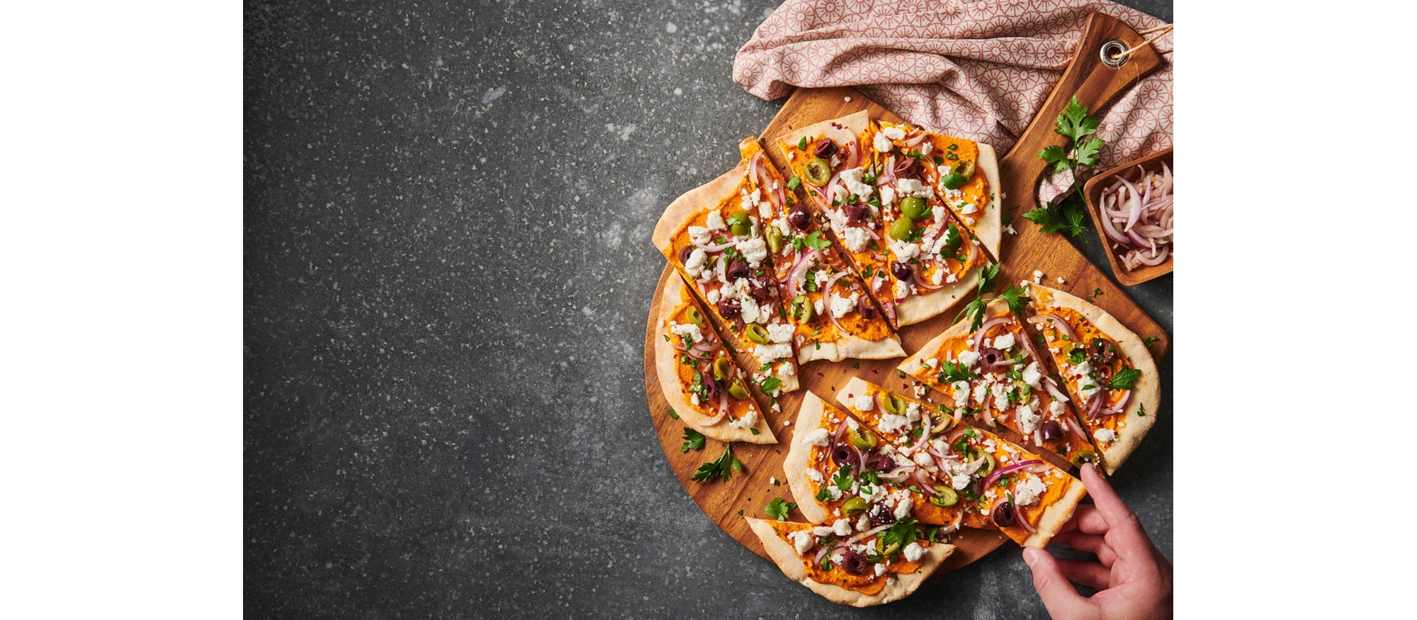 Easy and delicious Flatbread Pizza Dough recipe using the Stone Mode setting of your Wolf Oven